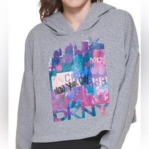DKNY Women's Graffiti Hoodie Comfy Sportswear Sweatshirt